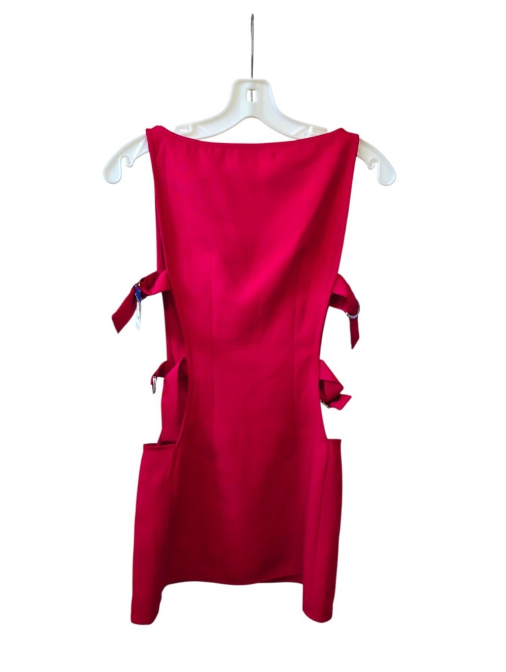 Peppermayo Red Side Cutout Buckle Mini Dress Women's AU/UK 4 US 0 Bodycon Party - Picture 3 of 7